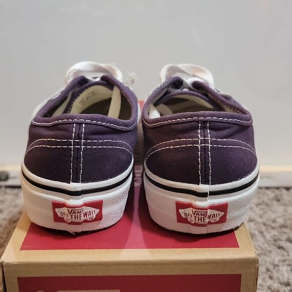 Vans Unisex Authentic Low-Top Purple Sneakers Size Women's 5.5 Men's 4 - Picture 7 of 10